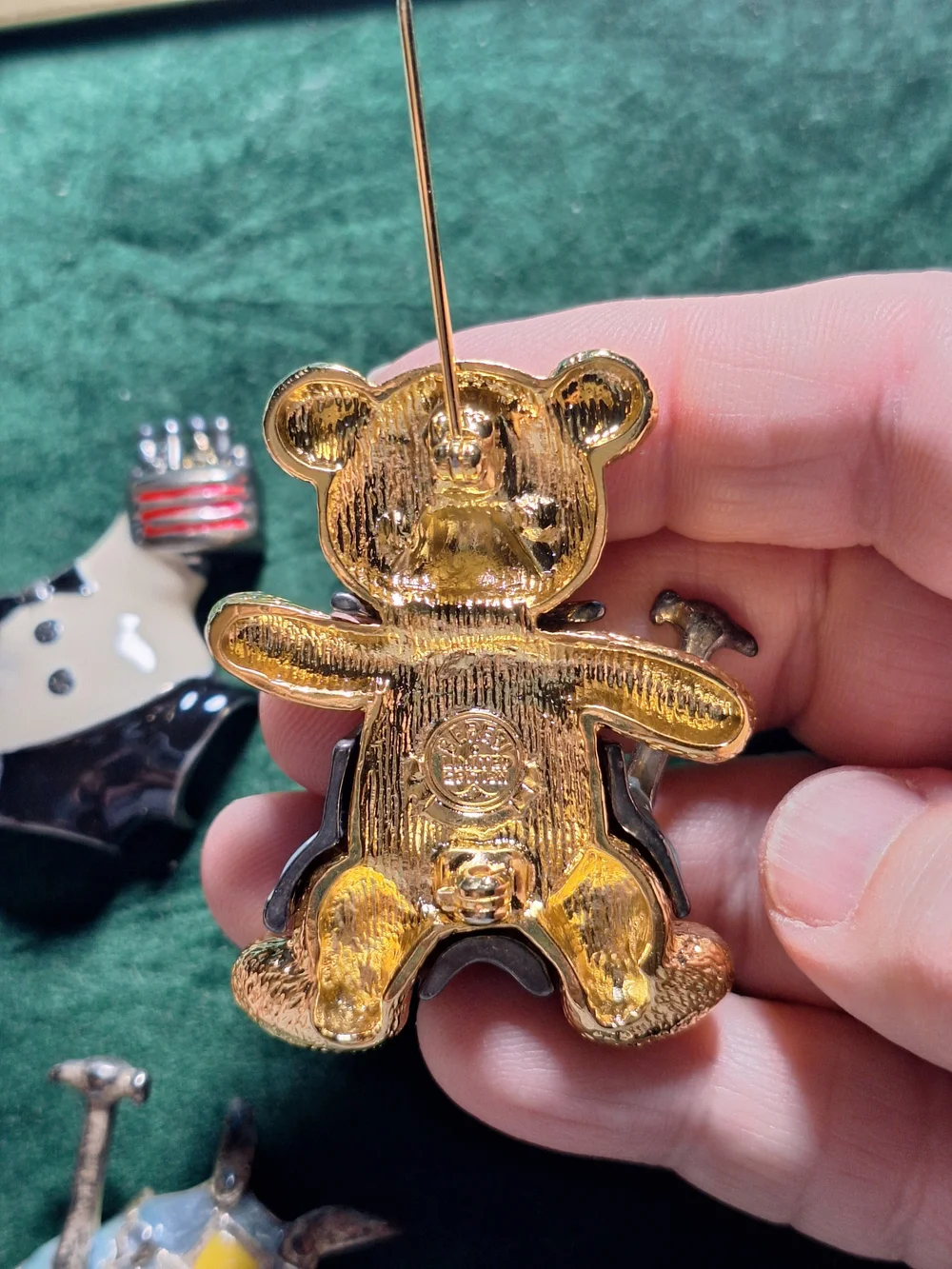 Vintage Teddy Bearebi Brooch Set By Edgar Berebi